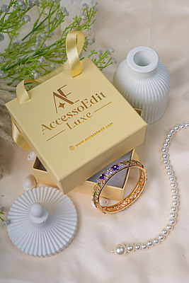 Enamel Floral Bangle