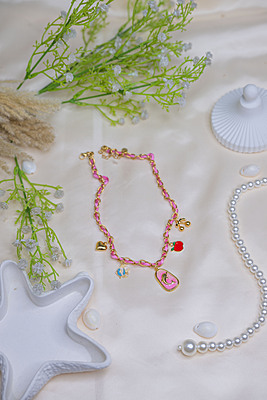 Pink Charm Necklace