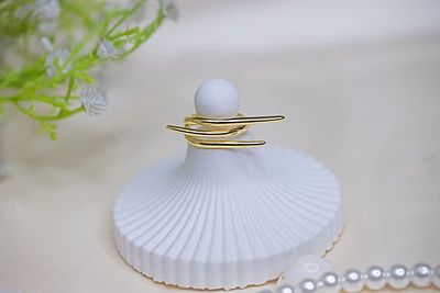 Modern Double Bar Ring
