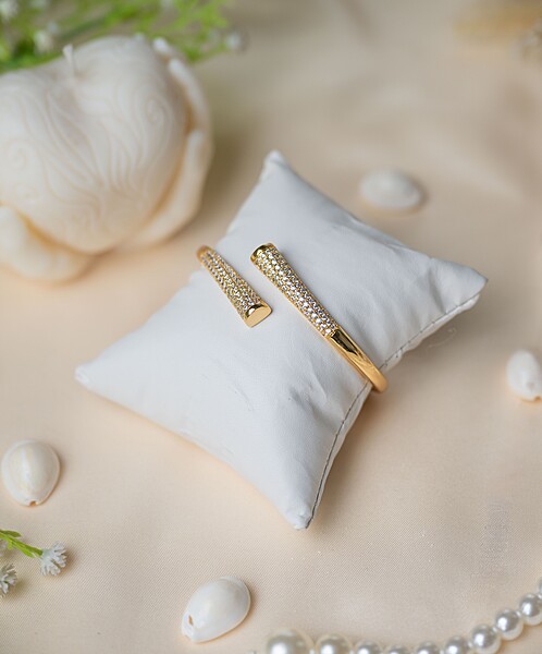 Crystal Bar Open Bangle