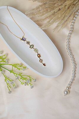 Multi-Gemstone Drop Necklace
