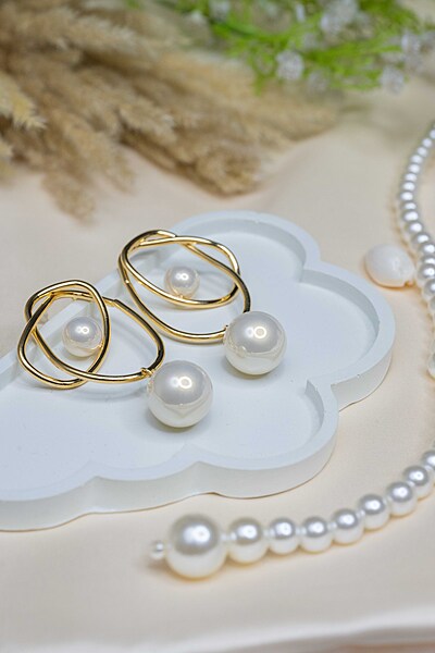 Swirl Pearl Earings