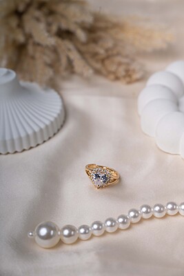 Crystal Queen Heart Ring