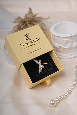 Crystal Dragonfly Ring