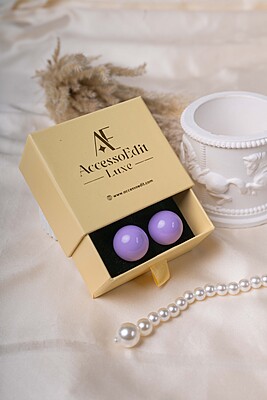 Lavender Pearl Studs