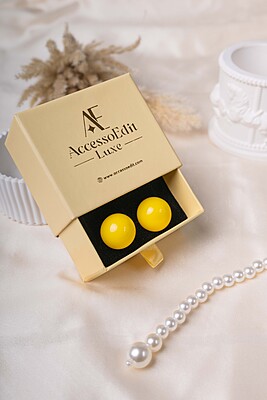 Yellow Pearl Studs