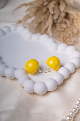 Yellow Pearl Studs