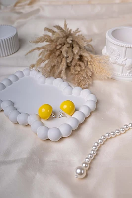 Yellow Pearl Studs