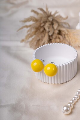 Yellow Pearl Studs