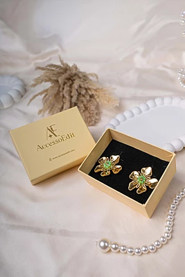 Emerald Bloom Earrings