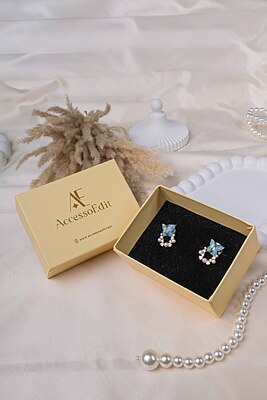 Butterfly Pearl Halo Studs