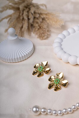 Emerald Bloom Earrings