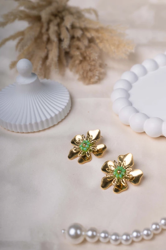 Emerald Bloom Earrings