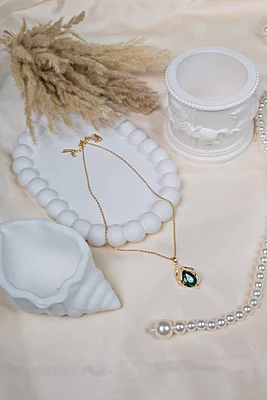 Teardrop Gemstone Necklace