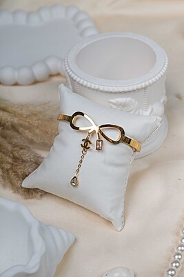 Infinity Bow Charm Bracelet