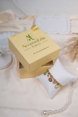 Multicolor Stone Charm Bracelet