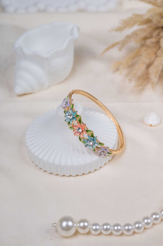 Pastel Flower Gold Bracelet