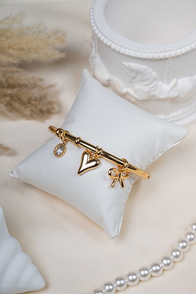 Heart & Bow Charm Bracelet