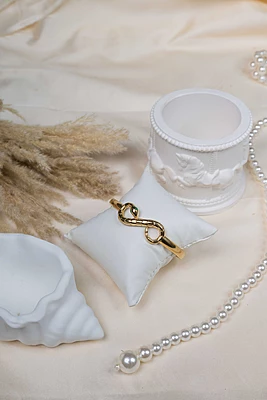 Gold Infinity Snake Bracelet