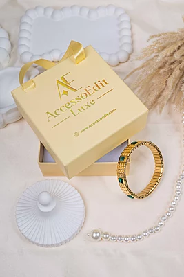 Emerald Grid Cuff