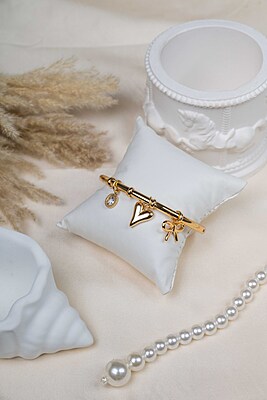 Heart & Bow Charm Bracelet