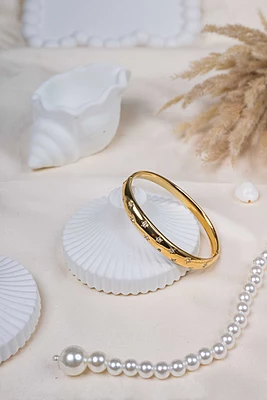 Crystal Star Gold Bangle