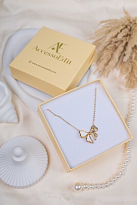 Enamel Ribbon Necklace