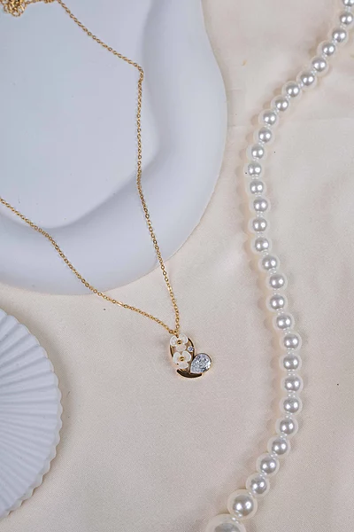 Floral Teardrop Necklace