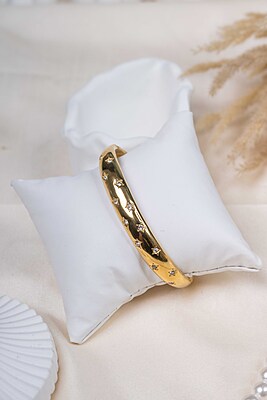 Crystal Star Gold Bangle