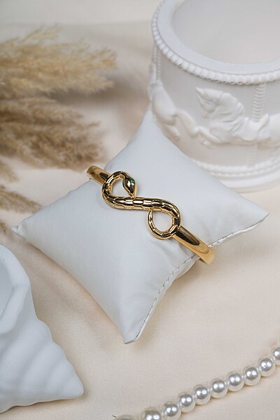 Gold Infinity Snake Bracelet