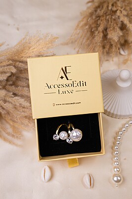 Twin Pearl Glow Ring