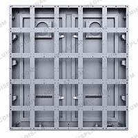 Slim95 MS GI outdoor P6 LED cabinet 960 x 960 mm for 192 x 192 modules, 95 mm deep – Lumina