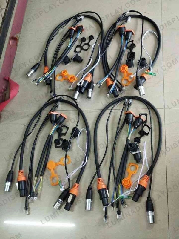 Power and signal patch cable set for 640 mm outdoor diecast LED cabinet – Lumina Display Systems