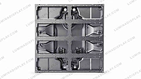 Aluminium diecast outdoor rental LED cabinet 640 x 640 mm, back service – Lumina Display Systems