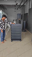 Foldable aluminium diecast indoor LED standee cabinet 640 x 1920 mm, back service – Lumina