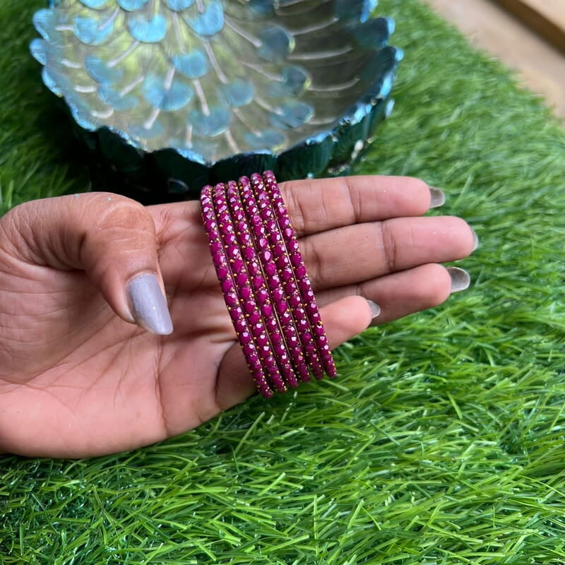 GLASS BANGLE DROP DESIGHN VIOLET