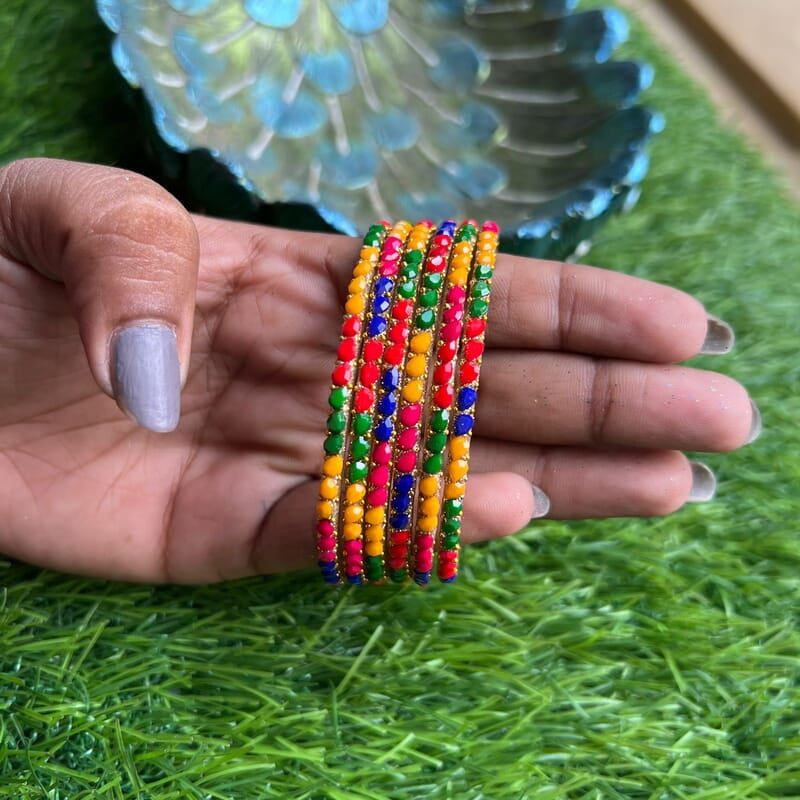 GLASS BANGLE DROP DESIGHN MULTI  COLOUR