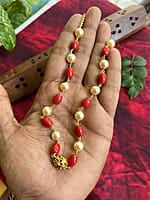 bead chain - gold balls with pearls and candy stones