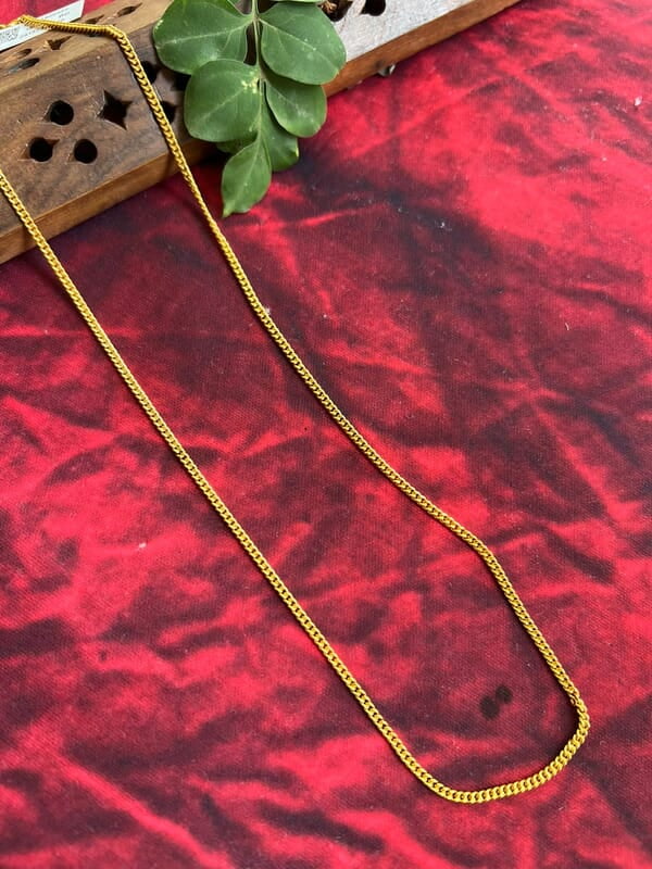 Gold finish simple chain