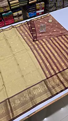 Checks Border Silk
