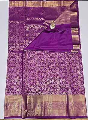 Brocket Self Saree (id 6000)