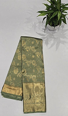 Brocket Self Saree (id 6001)