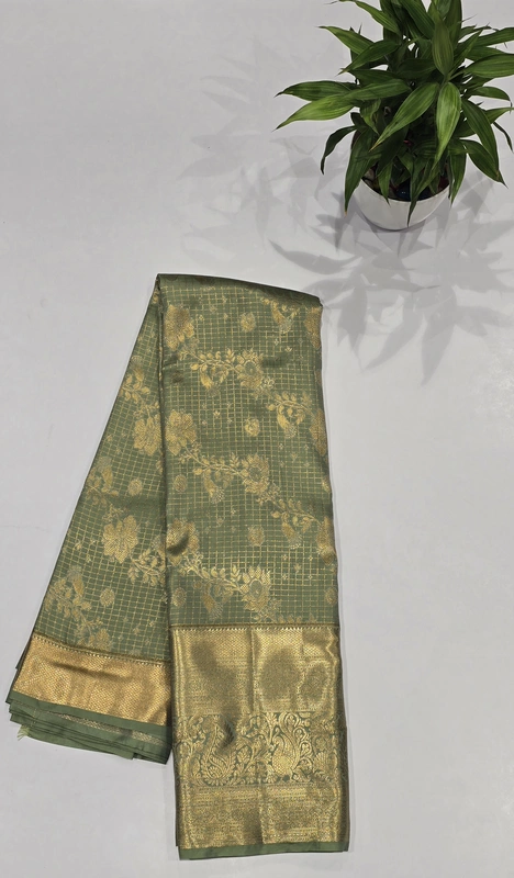 Brocket Self Saree (id 6001)