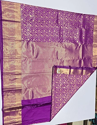 Brocket Self Saree (id 6000)