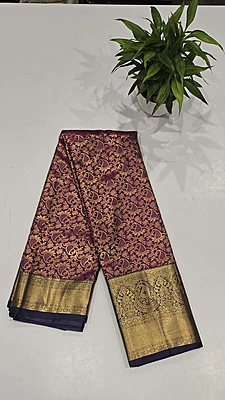 Brocket Self Saree (id 6004)
