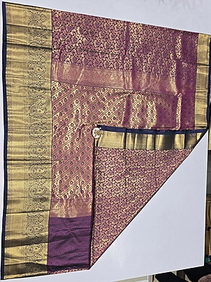 Brocket Self Saree (id 6004)