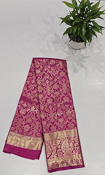 Brocket Self Saree (id 6015)