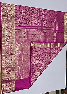 Brocket Self Saree (id 6015)
