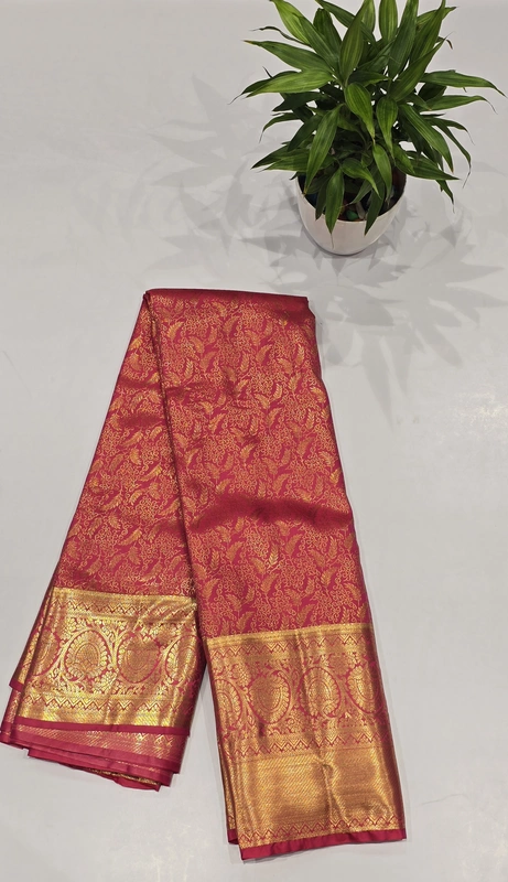 Brocket Self Saree (id 6014)