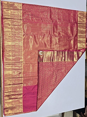 Brocket Self Saree (id 6014)